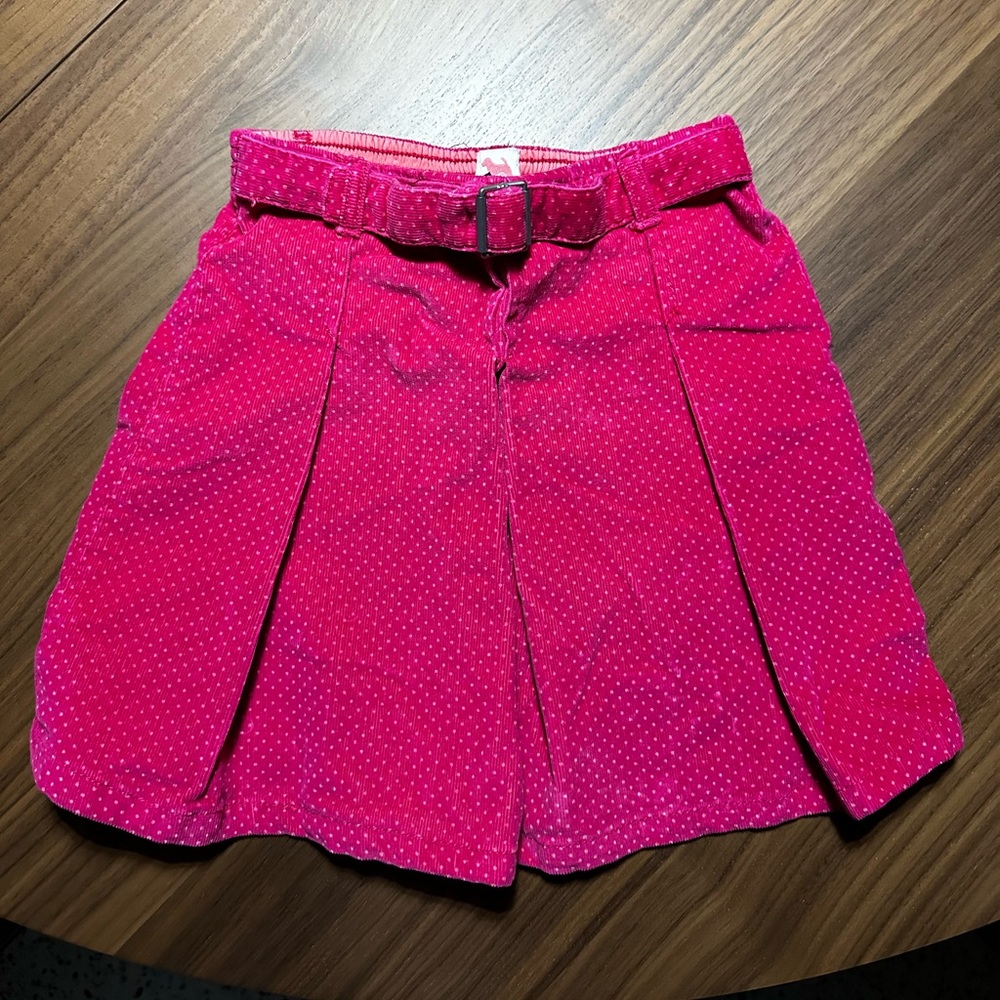NEW Gap Girls Hot Pink Polka dot corduroy skirt